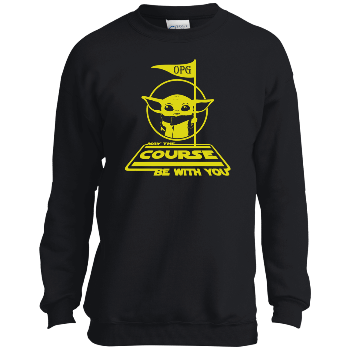 OPG Custom Design #21. May the course be with you. Parody / Fan Art. Youth Crewneck Sweatshirt