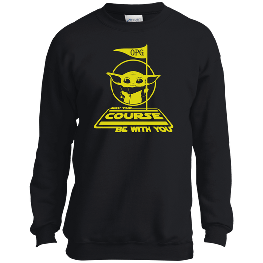 OPG Custom Design #21. May the course be with you. Parody / Fan Art. Youth Crewneck Sweatshirt