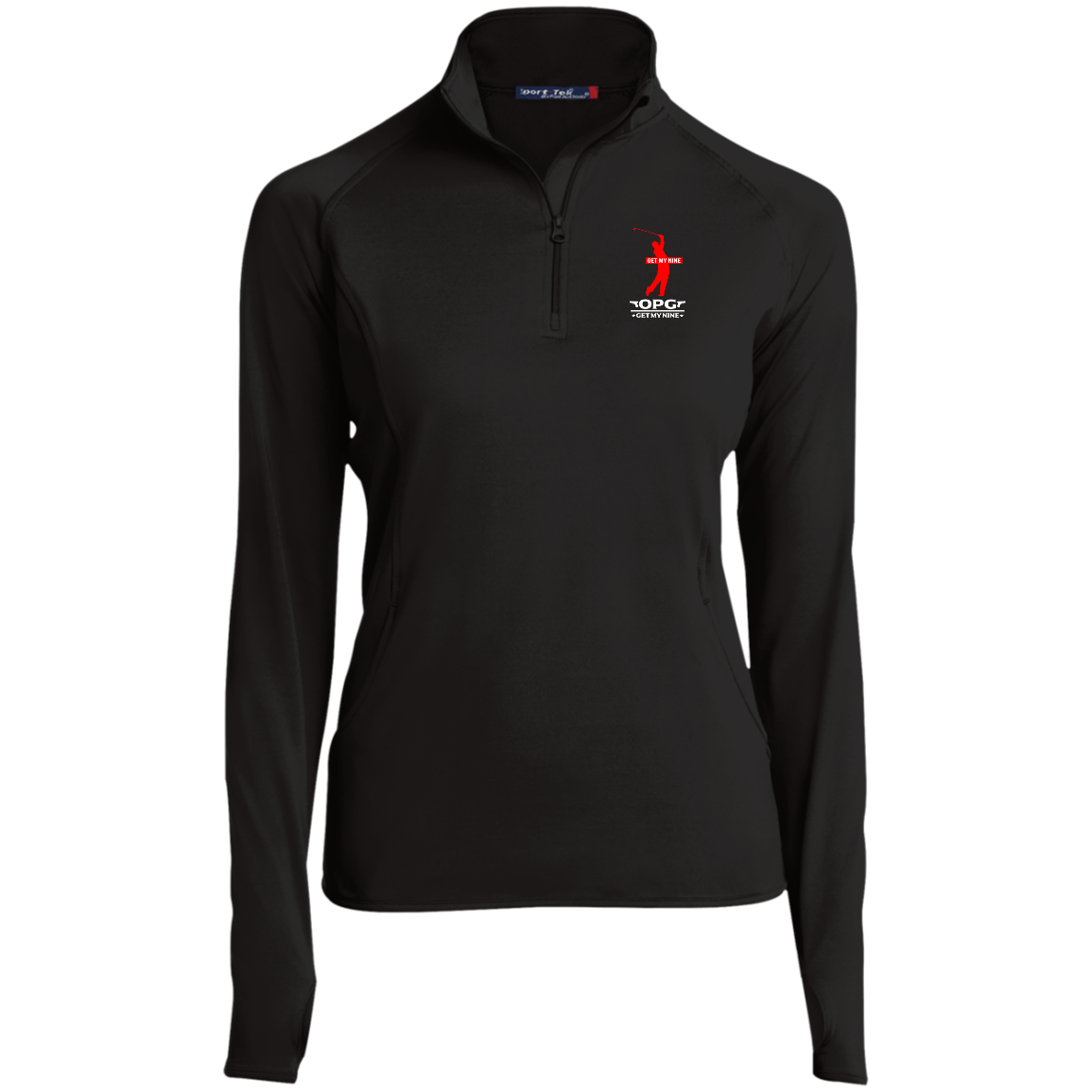 OPG Custom Design #16. Get My Nine.  Male Version. Ladies' 1/2 Zip Performance Pullover