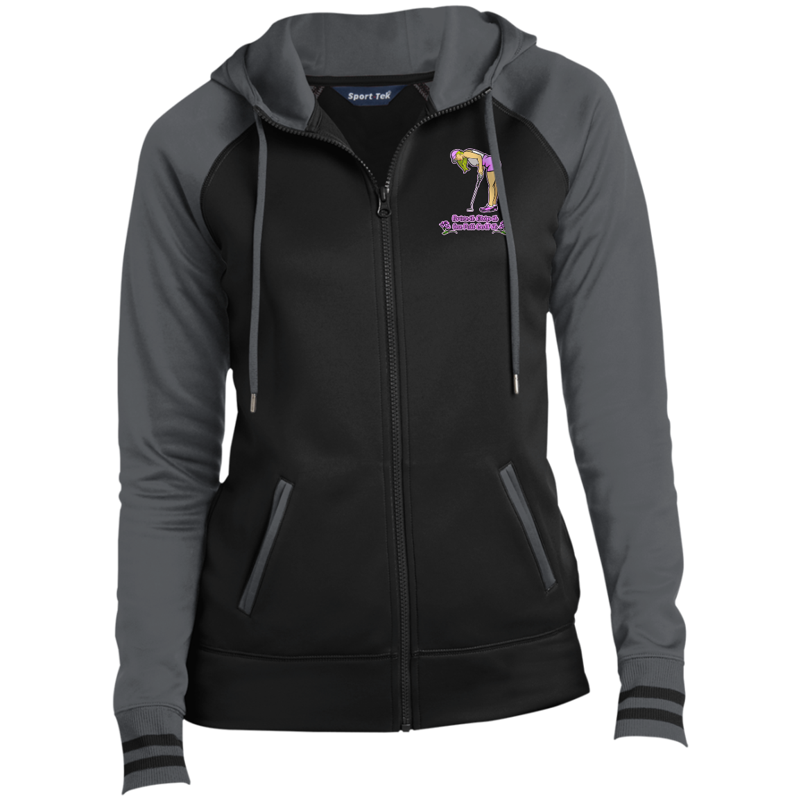 OPG Custom Design #13. Drive it. Chip it. One Putt Golf it. Ladies' Sport-Wick® Full-Zip Hooded Jacket