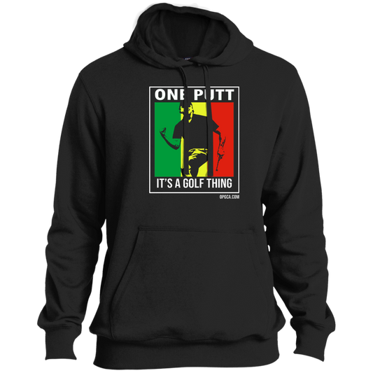 OPG Custom Design #22. One Putt / One Love Parody with Fan Art. Male Edition. Tall Pullover Hoodie