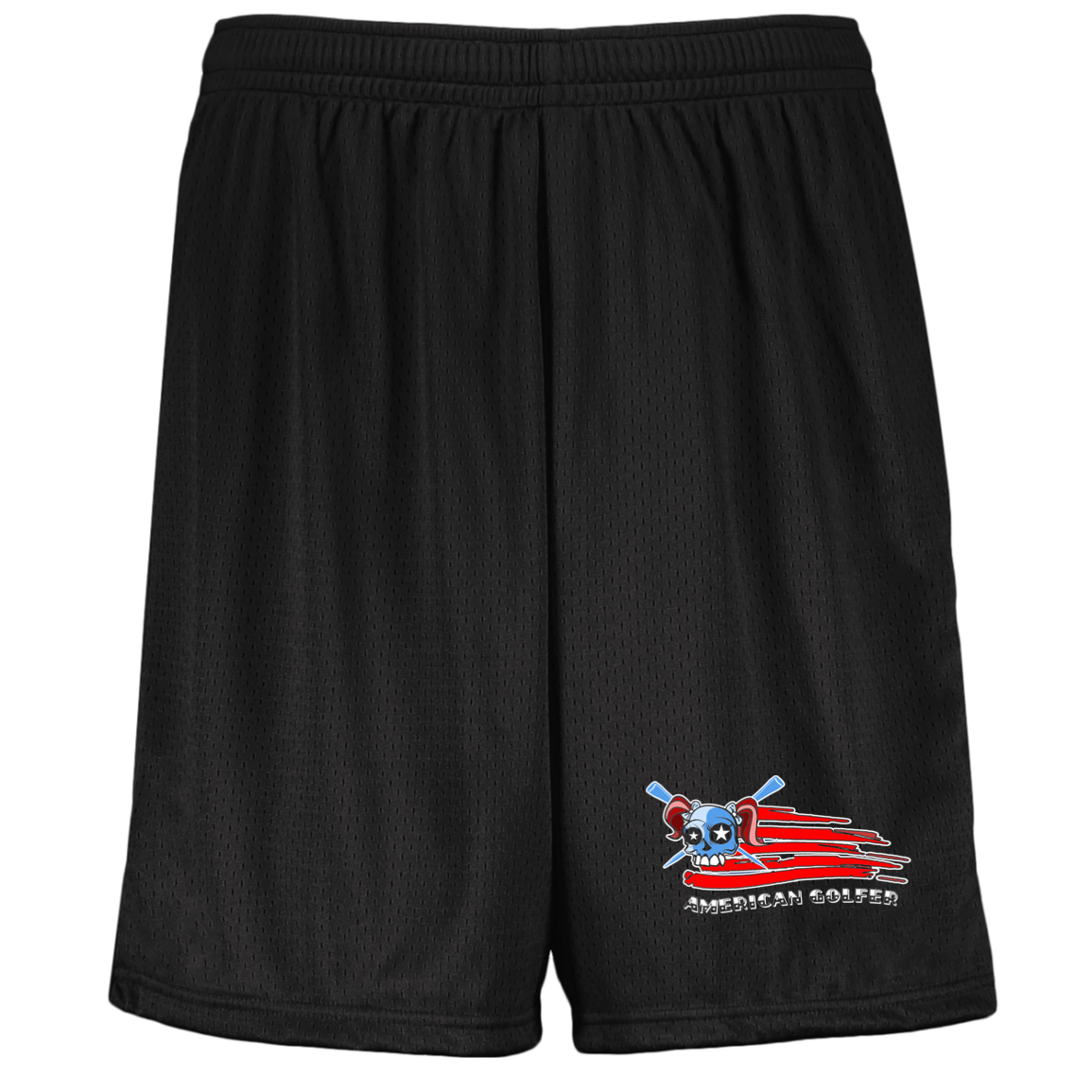 OPG Custom Design #12. American Golfer. Female Edition. Youth Moisture-Wicking Mesh Shorts