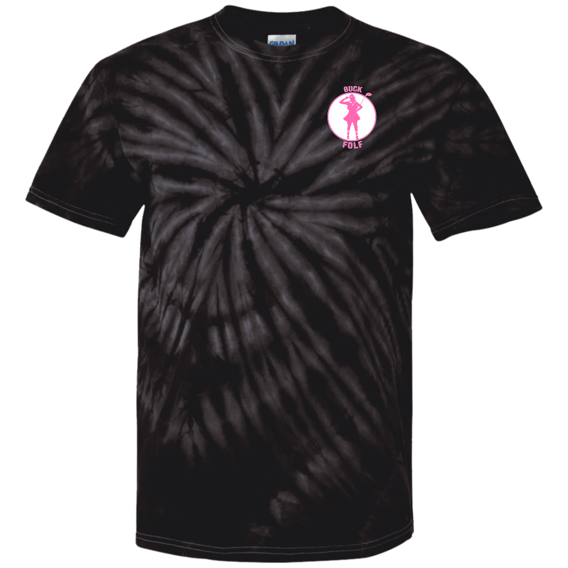 OPG Custom Design #19. GUCK FOLF. Female Edition. 100% Cotton Tie Dye T-Shirt