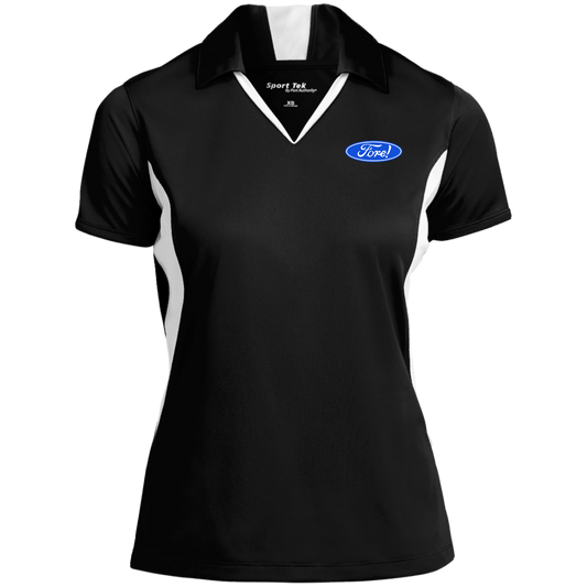 OPG Custom Design #11. Fore! Ford Parody. Ladies' Colorblock Performance Polo