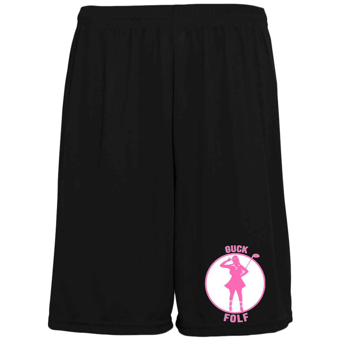 OPG Custom Design #19. GUCK FOLF. Female Edition. 100% Polyester Training Shorts w/Pockets