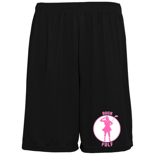 OPG Custom Design #19. GUCK FOLF. Female Edition. 100% Polyester Training Shorts w/Pockets