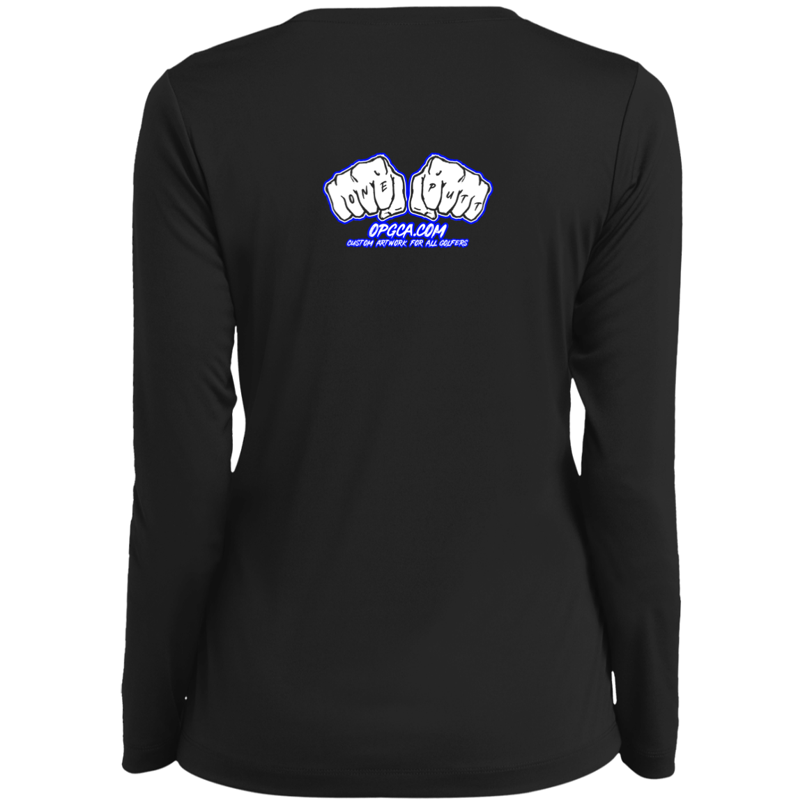 OPG Custom Design #3. Blue Tees Blues Brothers Fan Art. Ladies’ Long Sleeve Performance V-Neck Tee