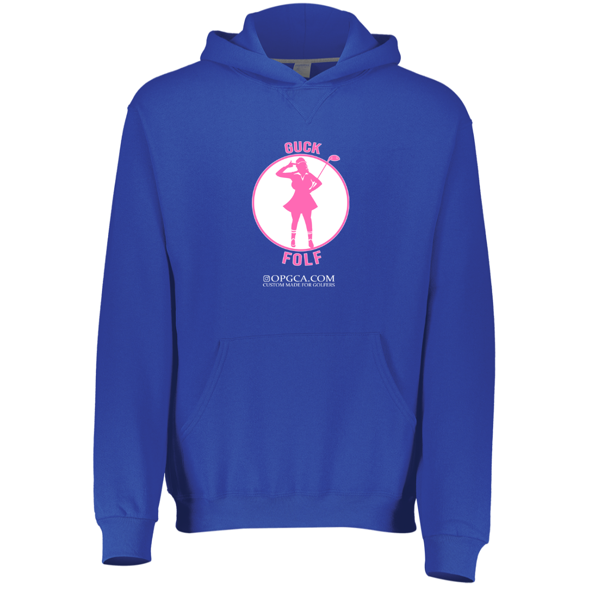 OPG Custom Design #19. GUCK FOLF. Female Edition. Youth Dri-Power Fleece Hoodie