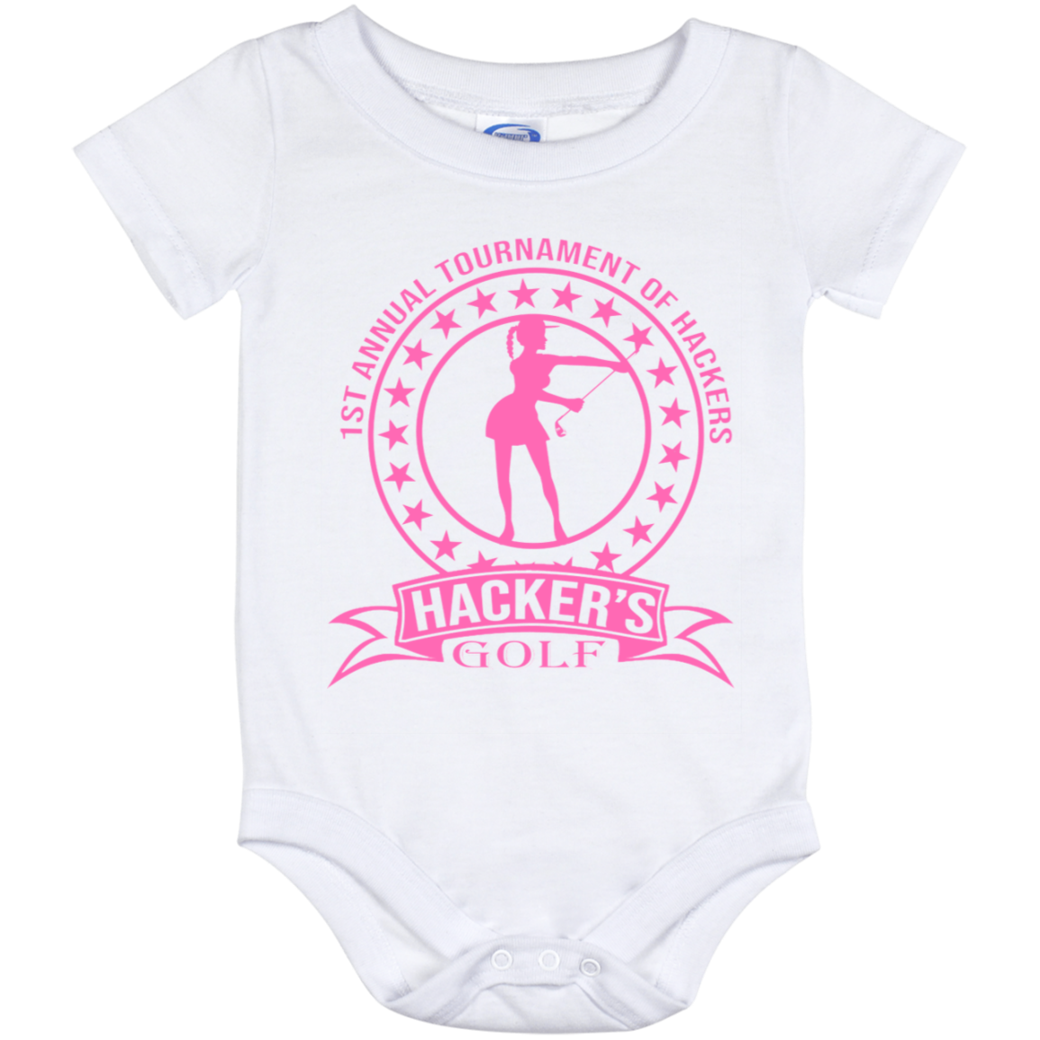 ZZZ#20 OPG Custom Design. 1st Annual Hackers Golf Tournament. Ladies Edition. Baby Onesie 12 Month