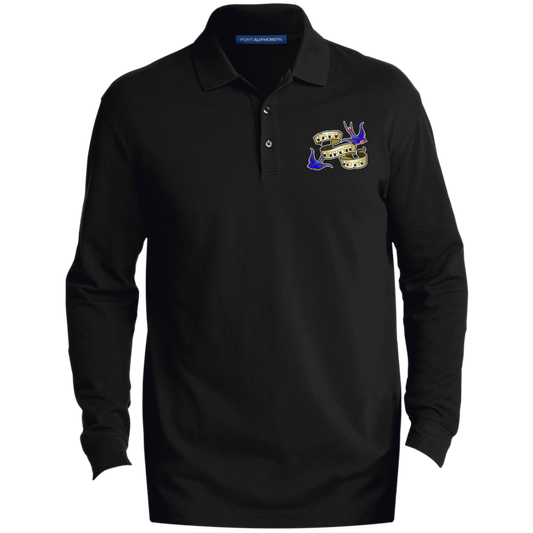 OPG Custom Design #25. Talk Birdie to Me. Men's EZCotton™ Long Sleeve Polo