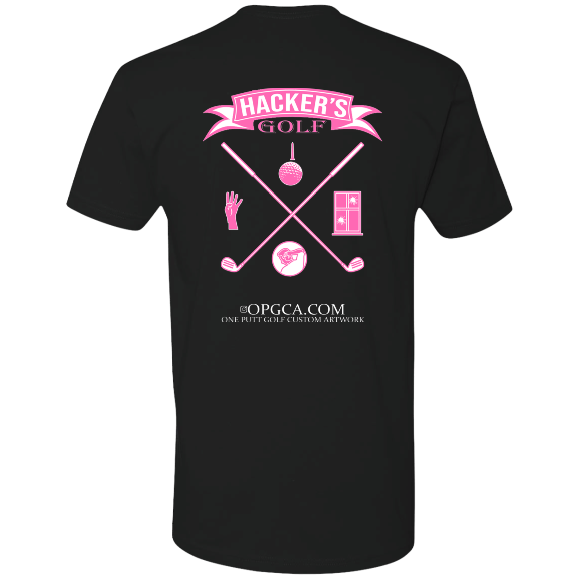 ZZZ#20 OPG Custom Design. 1st Annual Hackers Golf Tournament. Ladies Edition. 100% Ring Spun Combed CottonT-Shirt