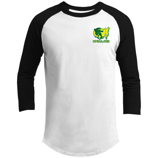 OPG Custom Design #26. Tiger Woods Fan Art. 2019 Master's Champion. 3/4 Raglan Sleeve Shirt 100% Ringspun Combed Cotton