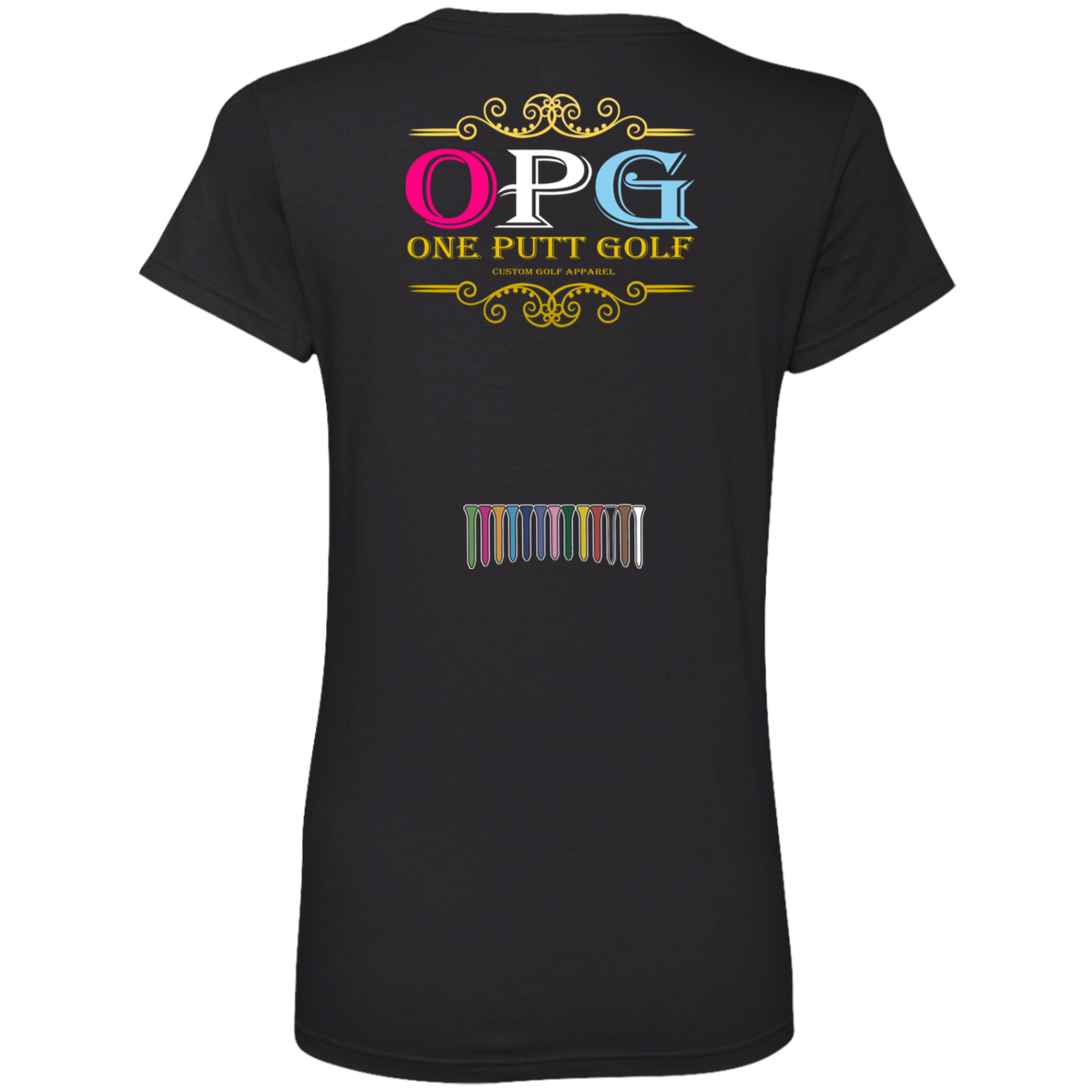 OPG Custom Design #6. Driveristee & Inclusion. Ladies' V-Neck 100% Ring Spun Cotton T-Shirt