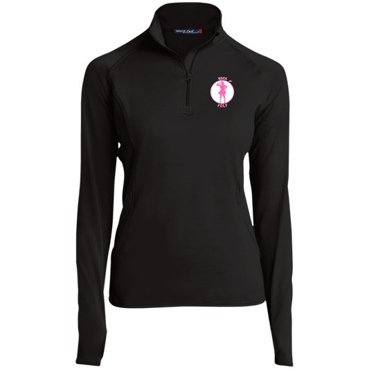 OPG Custom Design #19. GUCK FOLF. Female Edition. Ladies' 1/2 Zip Performance Pullover