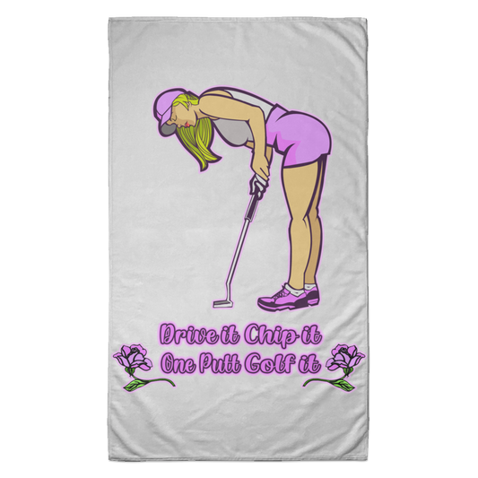 OPG Custom Design #13. Drive it. Chip it. One Putt Golf it. Towel - 35x60