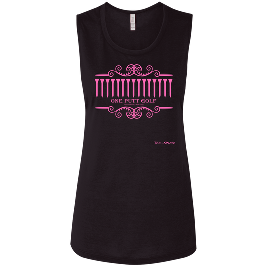 OPG Custom Design #5. Golf Tee-Shirt. Golf Humor. Ladies' Flowy Muscle Tank