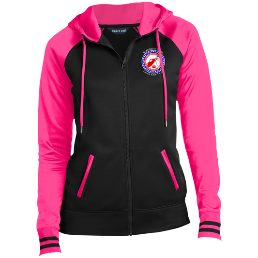 OPG Custom Design #18. Weapons of Grass Destruction. Ladies' Sport-Wick® Full-Zip Hooded Jacket