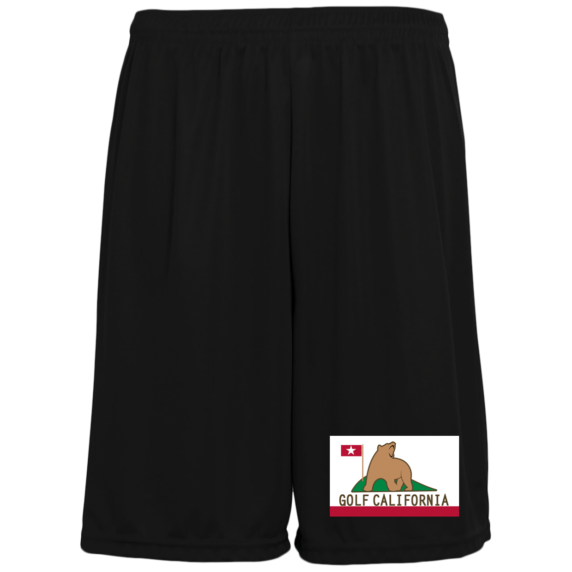 OPG Custom Design #14. Golf California. 100% Polyester Training Shorts w/Pockets