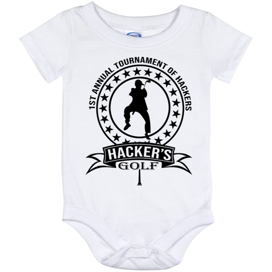 OPG Custom Design #20.1st Annual Hackers Golf Tournament. Men's Edition. Baby Onesie 12 Month