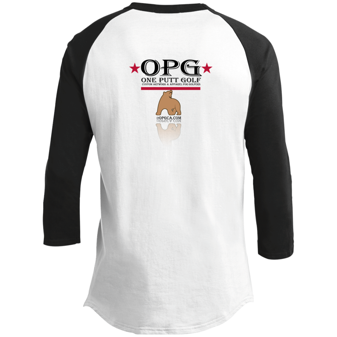 OPG Custom Design #14. Golf California. Youth 3/4 Raglan Sleeve Shirt