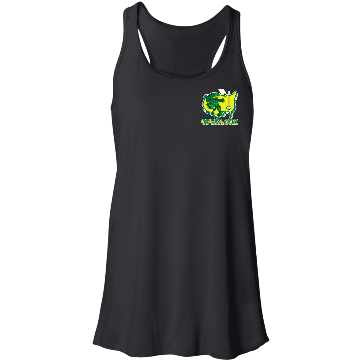 OPG Custom Design #26. Tiger Woods Fan Art. 2019 Master's Champion. Flowy Racerback Tank