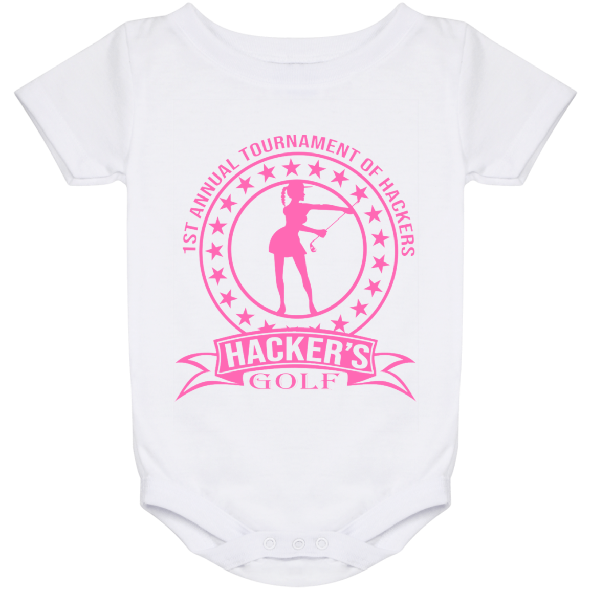 ZZZ#20 OPG Custom Design. 1st Annual Hackers Golf Tournament. Ladies Edition. Baby Onesie 24 Month