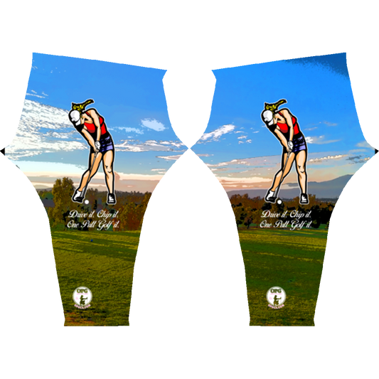 OPG Custom Design #9. Drive it. Chip it. One Putt Golf It. Golf So. Cal. All Over Print Leggings