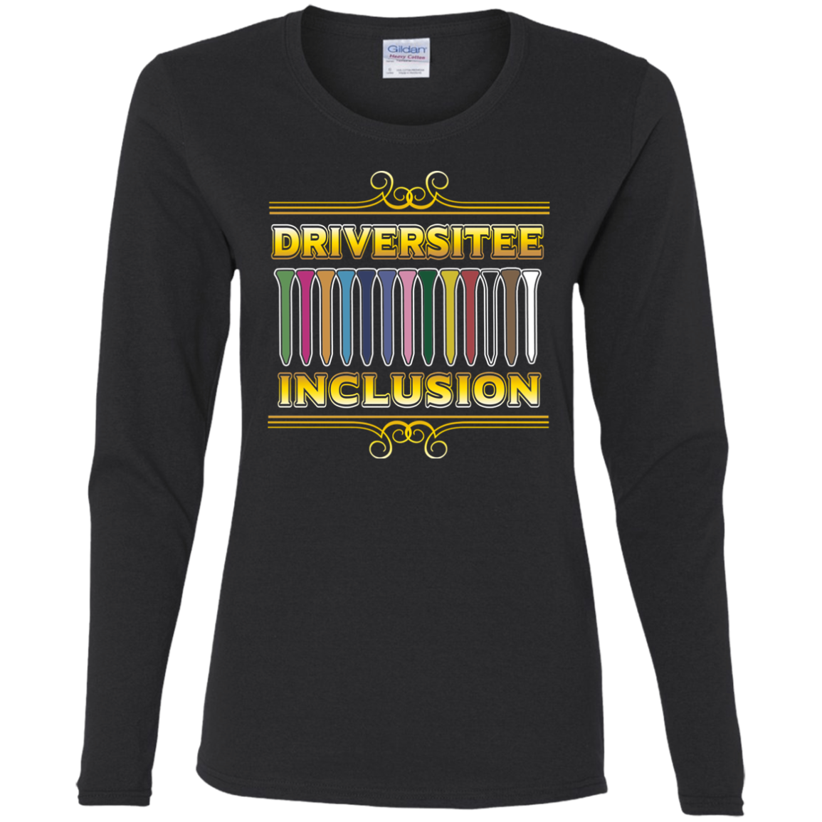 OPG Custom Design #6. Driveristee & Inclusion. Ladies' 100% Cotton T-Shirt