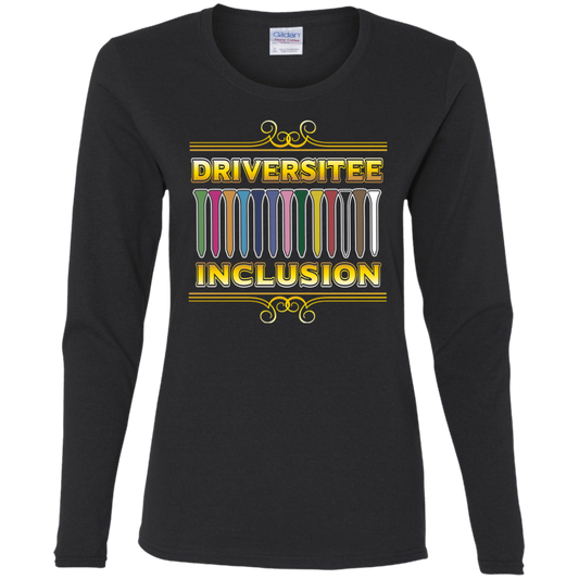 OPG Custom Design #6. Driveristee & Inclusion. Ladies' 100% Cotton T-Shirt