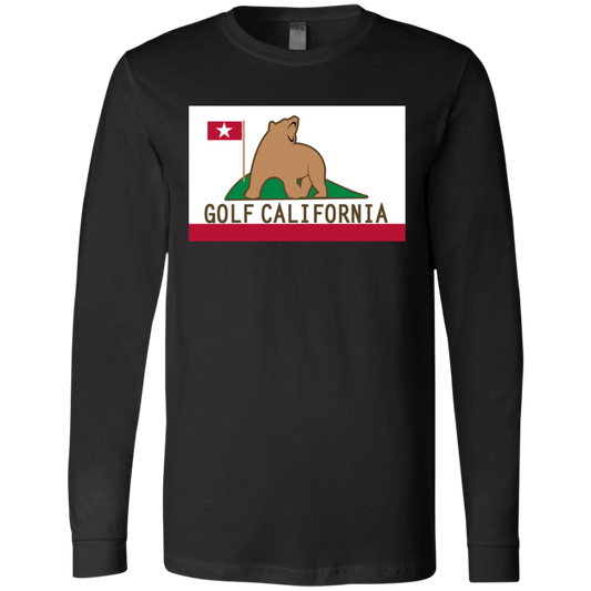 OPG Custom Design #14. Golf California. California State Flag. Jersey Long Sleeve T-Shirt