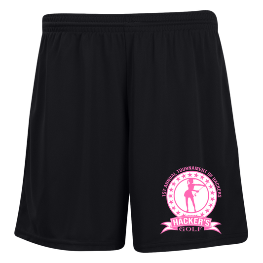 ZZZ#20 OPG Custom Design. 1st Annual Hackers Golf Tournament. Ladies Edition. Ladies' Moisture-Wicking 7 inch Inseam Training Shorts