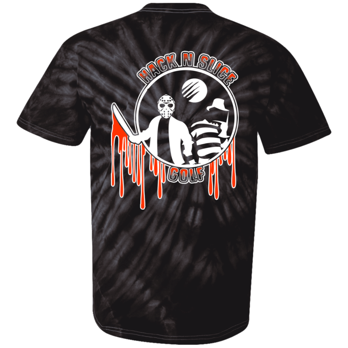 OPG Custom Design #23. Hack N Slice Golf. Freddy and Jason Fan Art. Youth Tie Dye T-Shirt