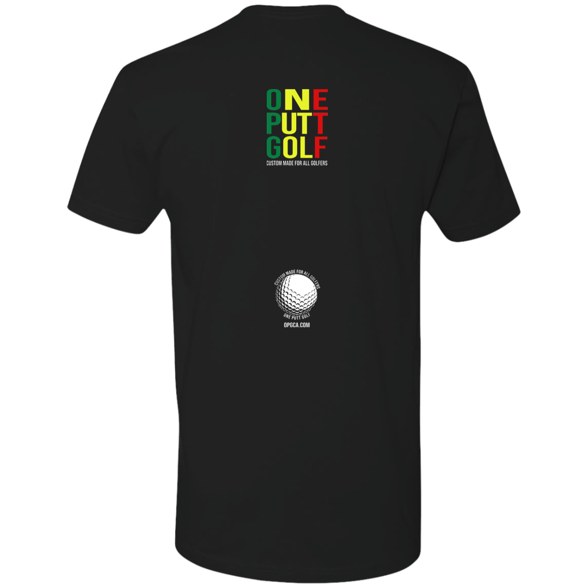 OPG Custom Design #22. One Putt / One Love Parody with Fan Art. Male Edition. 100% Ring Spun Combed CottonT-Shirt