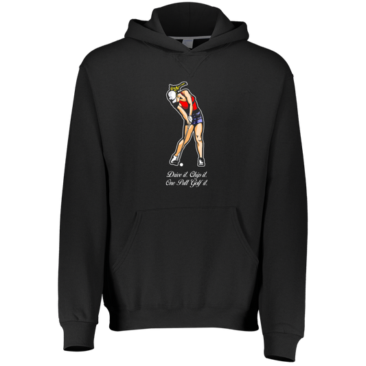 OPG Custom Design #9. Drive it. Chip it. One Putt Golf It. Golf So. Cal. Youth Dri-Power Fleece Hoodie