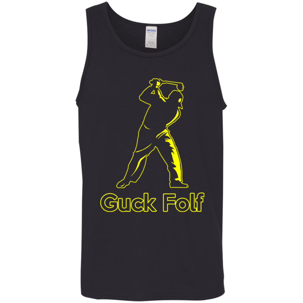 OPG Custom Design #19. GUCK FOLF. Men's Edition. 5.3 oz. 100% Cotton Tank Top