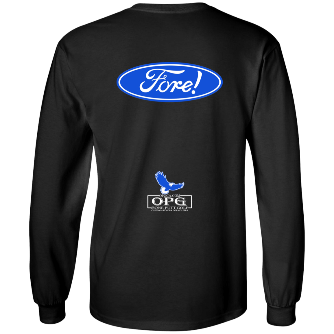 OPG Custom Design #11. Fore! Ford Parody. Youth 100% Cotton LS T-Shirt