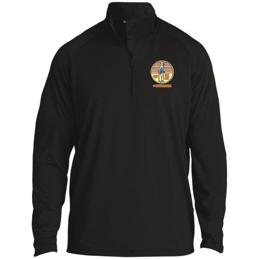 OPG Custom Design #28. Drive it. Chip it. One Putt golf it. 1/2 Zip Raglan Performance Pullover