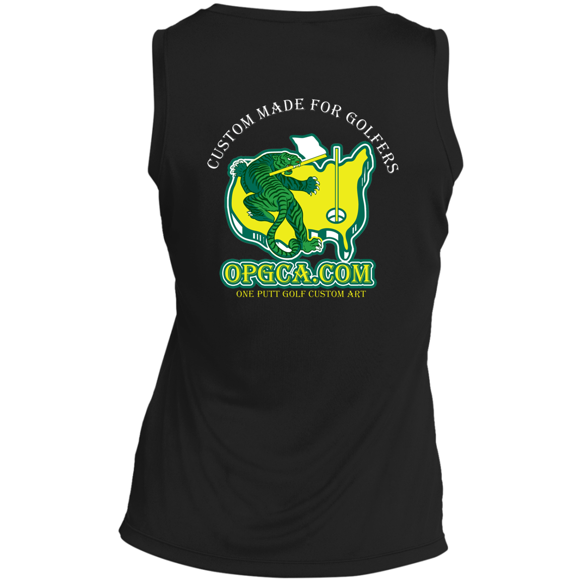 OPG Custom Design #26. Tiger Woods Fan Art. 2019 Master's Champion. Ladies' Sleeveless V-Neck