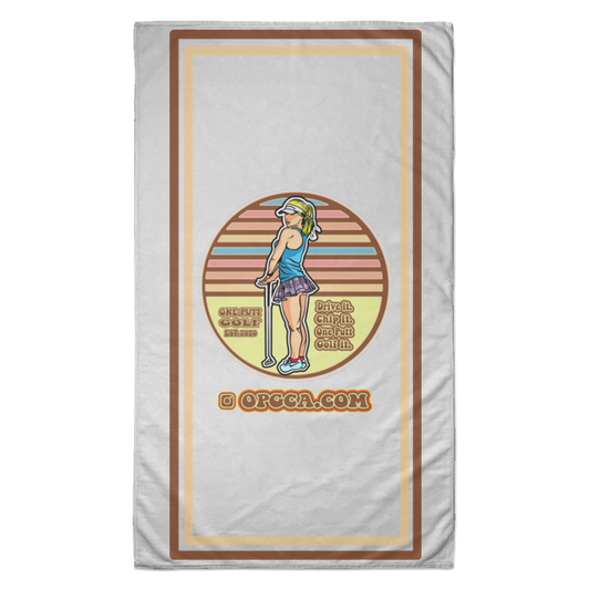 OPG Custom Design #28. Drive it. Chip it. One Putt golf it. Towel - 35x60