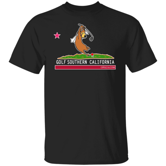 OPG Custom Design #15. Golf Southern California with Yogi Bear Fan Art. 5.3 oz. T-Shirt