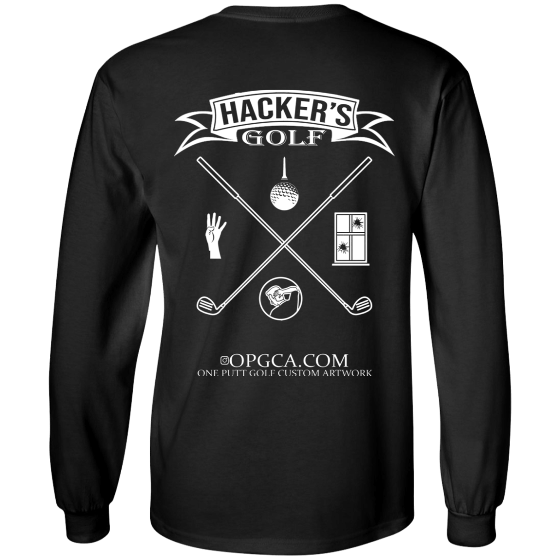 OPG Custom Design #20. 1st Annual Hackers Golf Tournament. Youth Long Sleeve T-Shirt