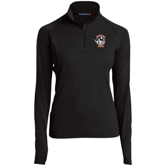 OPG Custom Design #23. Hack N Slice Golf. Freddy and Jason Fan Art. Ladies' 1/2 Zip Performance Pullover