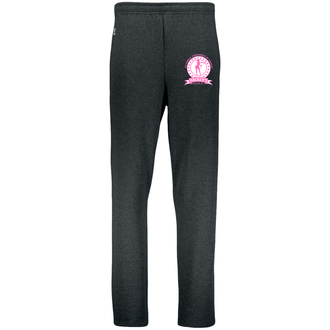 ZZZ#20 OPG Custom Design. 1st Annual Hackers Golf Tournament. Ladies Edition. Dri-Power Open Bottom Pocket Sweatpants