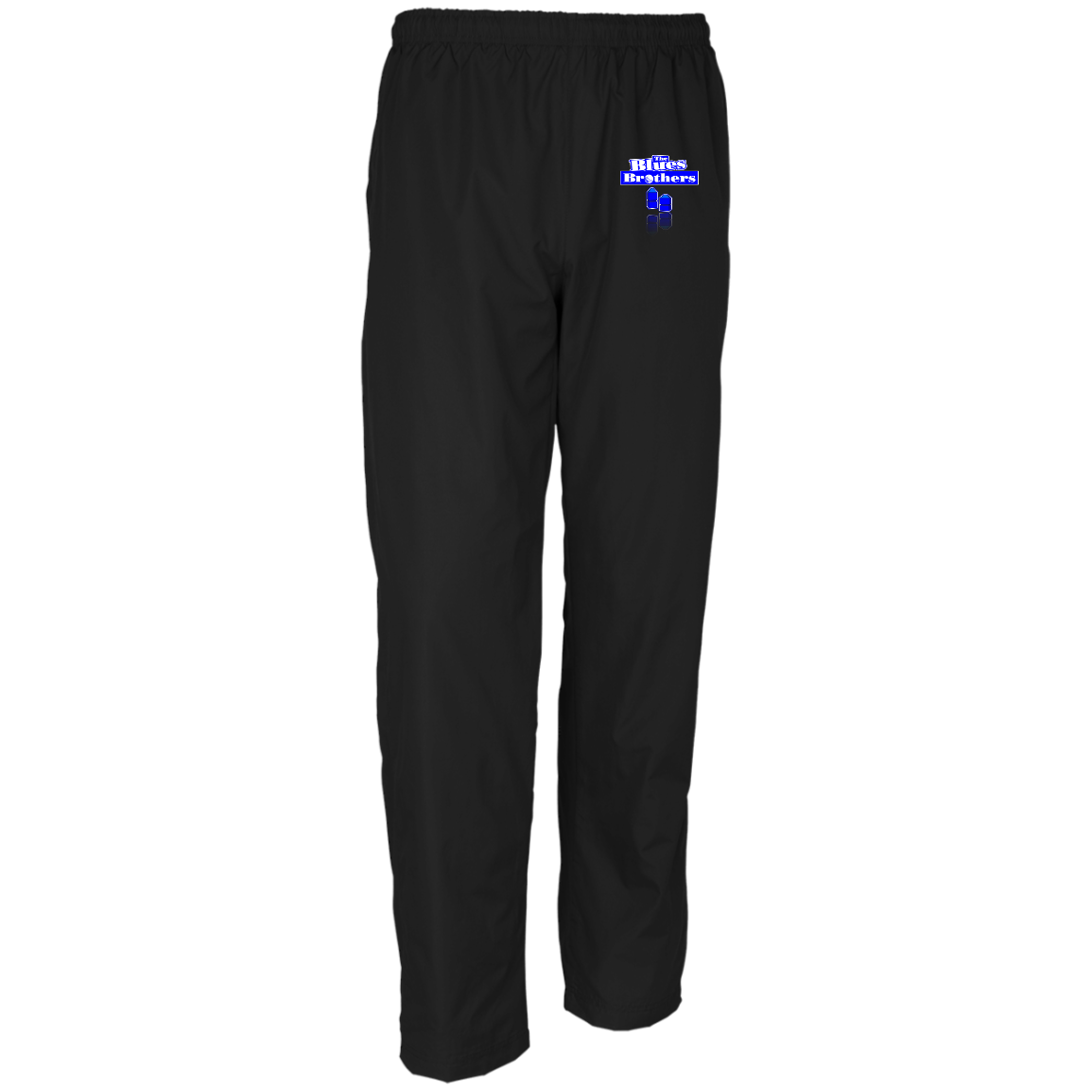 OPG Custom Design #3. Blue Tees Blues Brothers Fan Art. Men's 100% Polyester Wind Pants