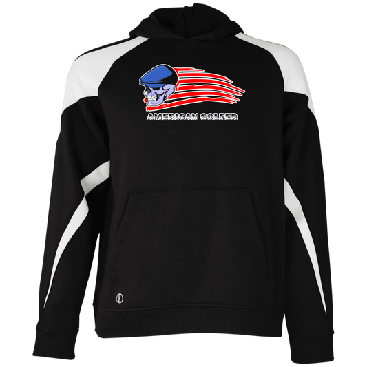 OPG Custom Design #12. Golf America. Male Edition. Youth Athletic Colorblock Fleece Hoodie