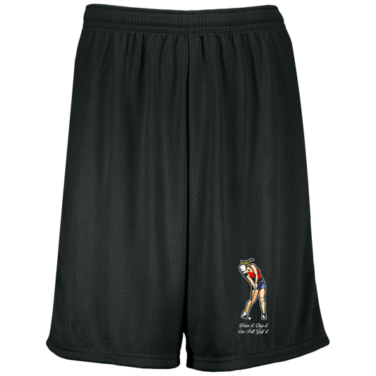 OPG Custom Design #9. Drive it. Chip it. One Putt Golf It. Golf So. Cal. Moisture-Wicking 9 inch Inseam Mesh Shorts