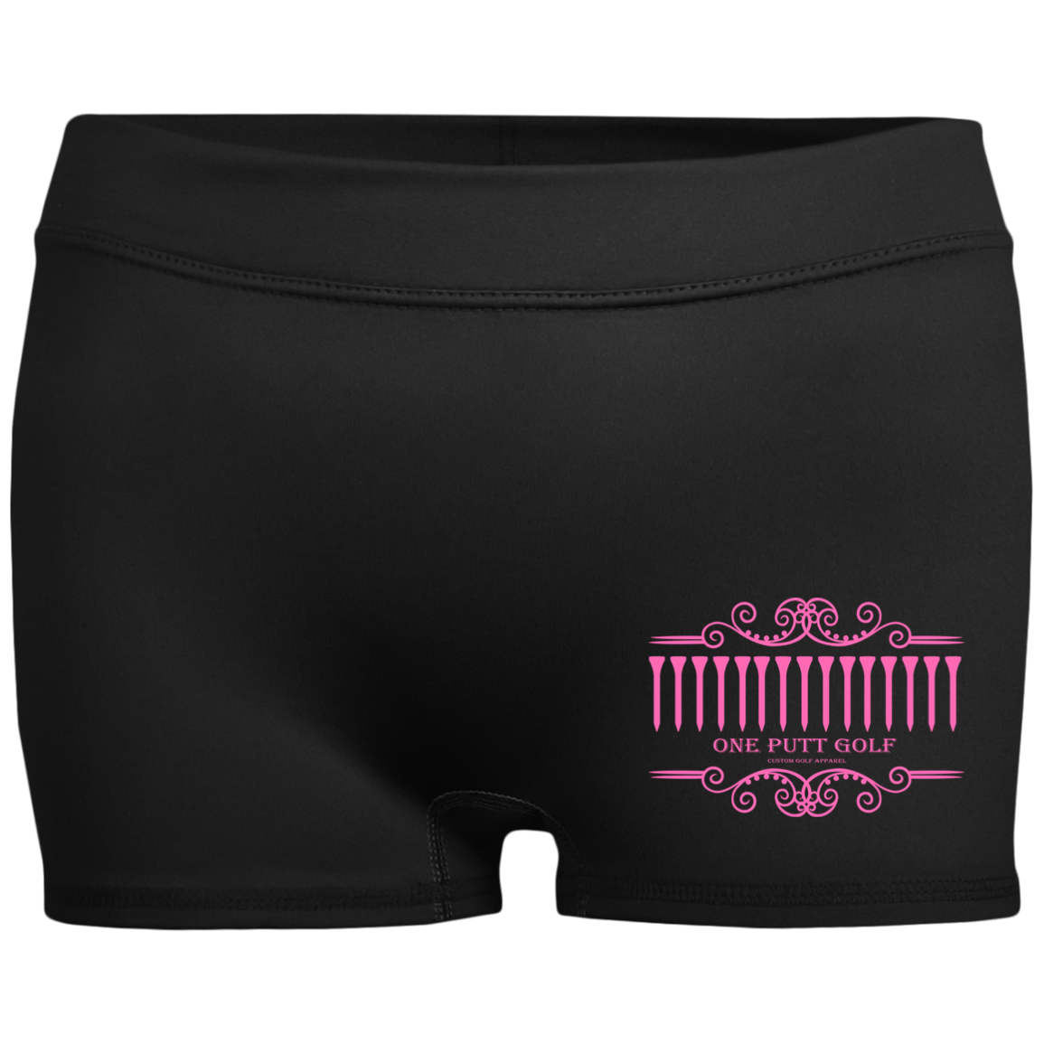 OPG Custom Design #5. Golf Tee-Shirt. Golf Humor. Ladies' Fitted Moisture-Wicking 2.5 inch Inseam Shorts