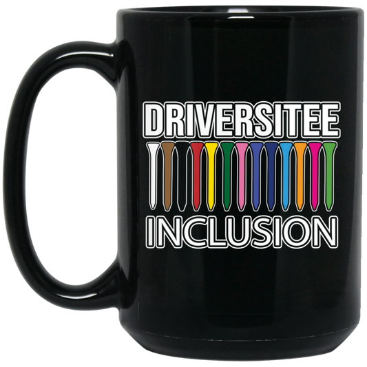 ZZZ#06 OPG Custom Design. DRIVER-SITEE & INCLUSION. 15 oz. Black Mug