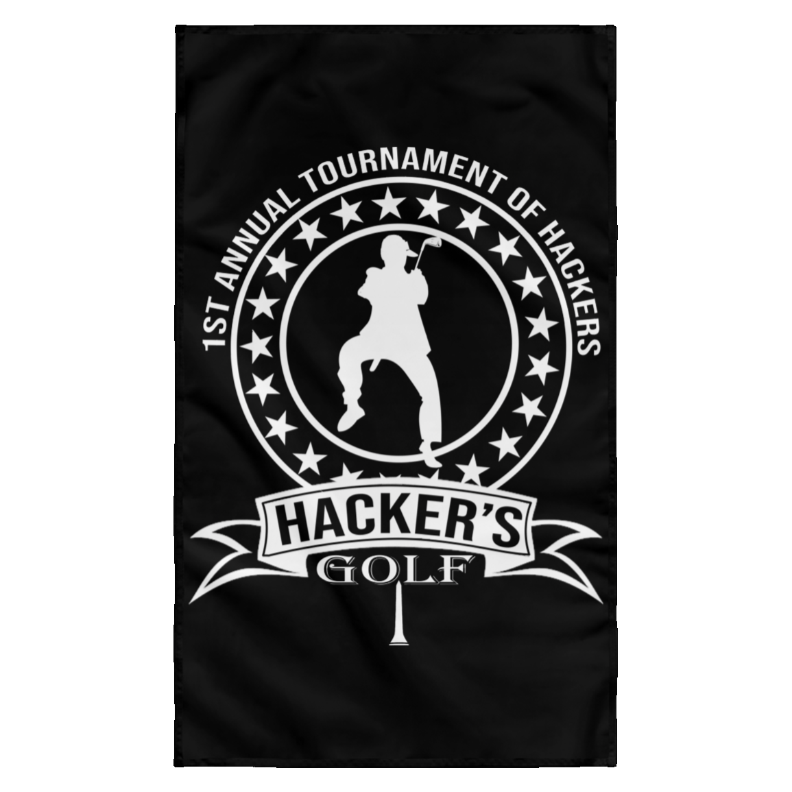 OPG Custom Design #20.1st Annual Hackers Golf Tournament. Men's Edition. Wall Flag