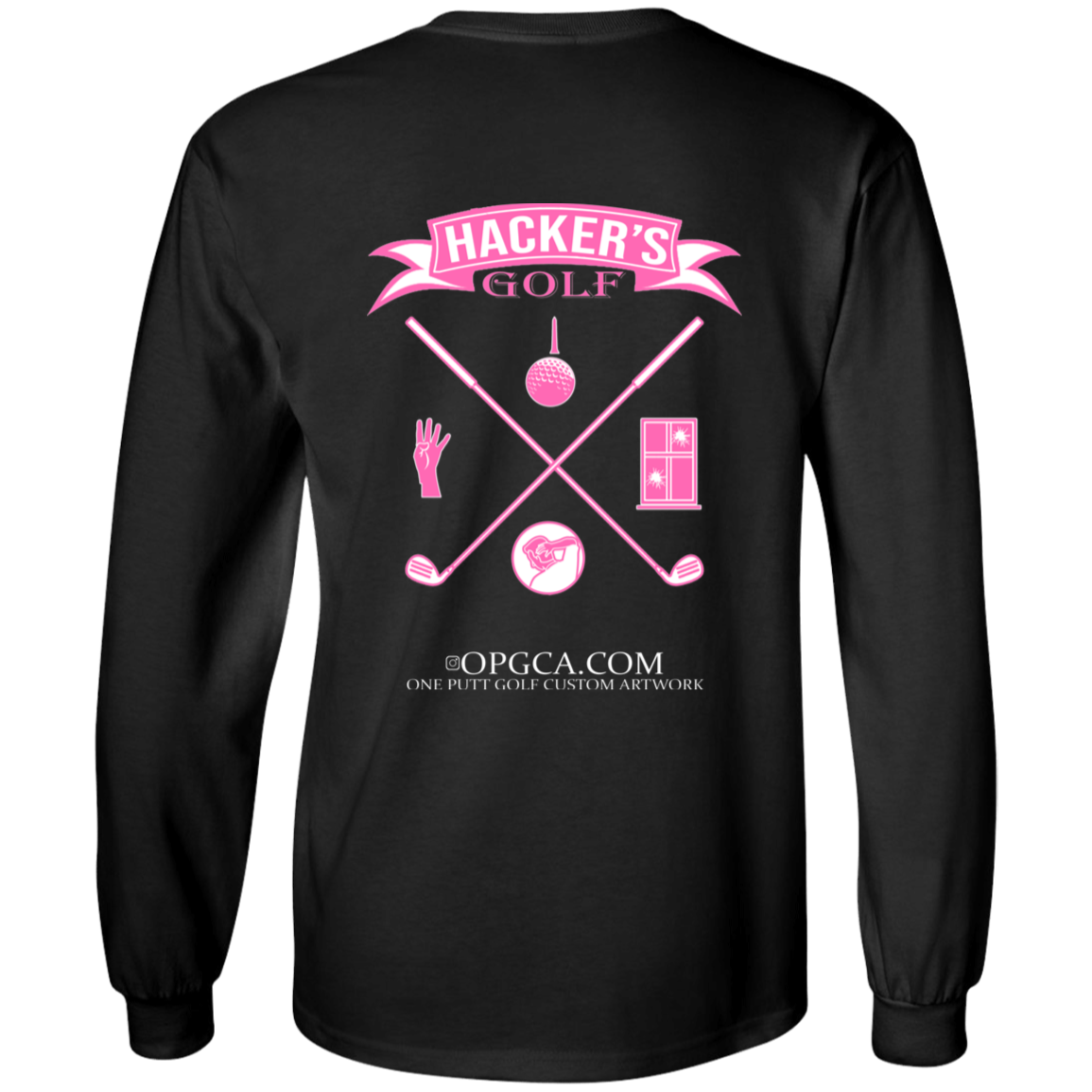 ZZZ#20 OPG Custom Design. 1st Annual Hackers Golf Tournament. Ladies Edition. Youth 100% Cotton LS T-Shirt